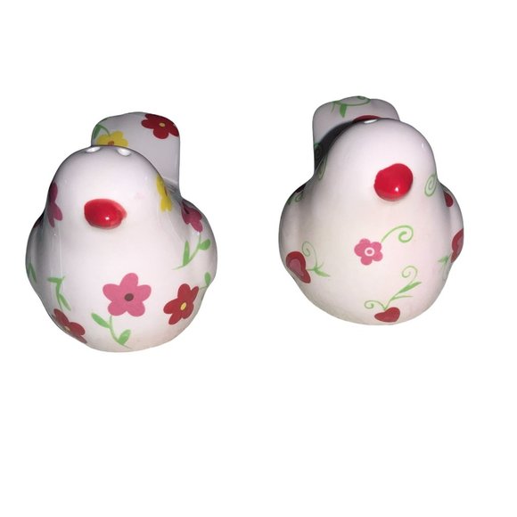 Floral and Heart Birds Salt/ Pepper Shakers - Picture 3 of 6